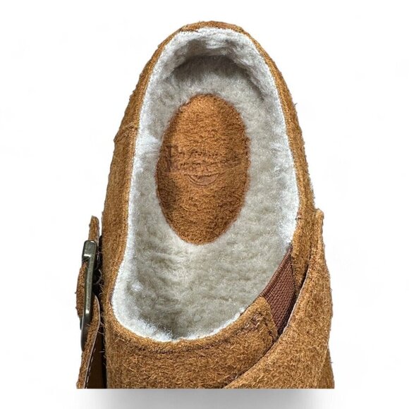 Dr. Martens Isham Brown Shearling Slingback Mules Sandals Unisex US W-10 M-9 _A1 - Picture 11 of 14